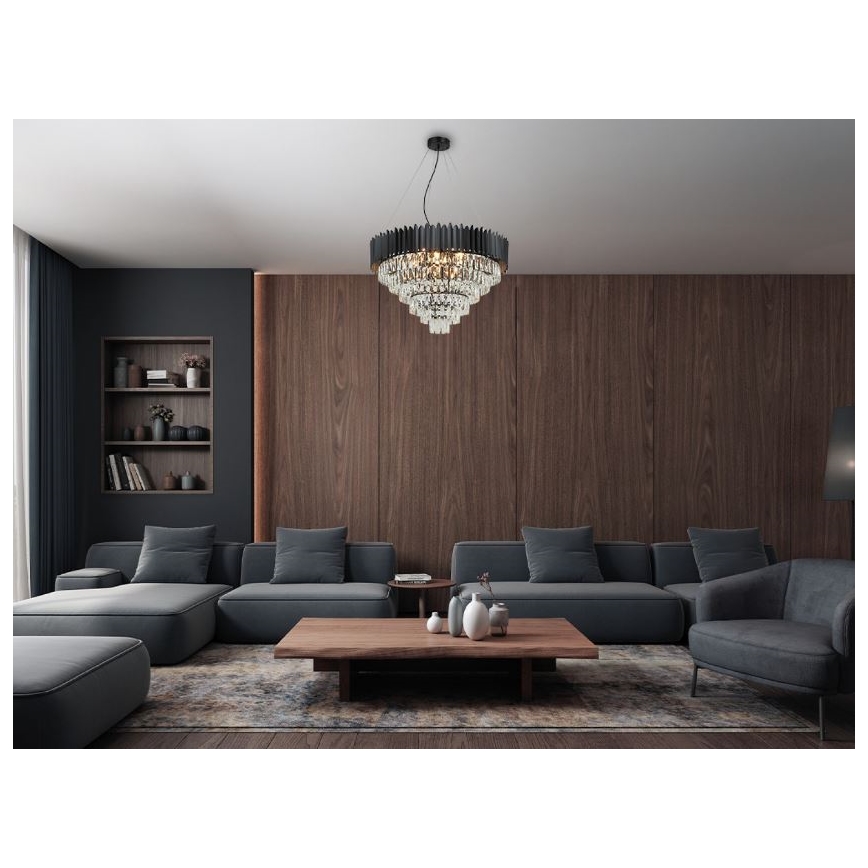 Brilagi - Lustre suspenso por cabo CARLOS 11xE14/40W/230V diâmetro 80 cm