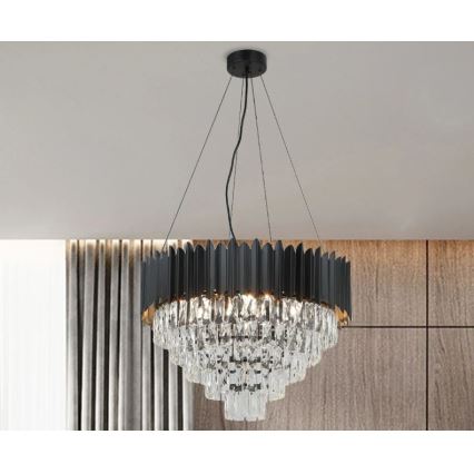 Brilagi - Lustre suspenso por cabo CARLOS 9xE14/40W/230V Ø 60 cm