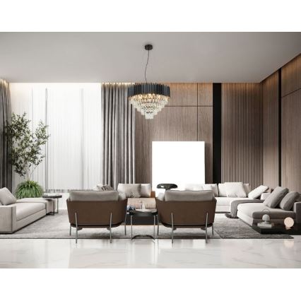 Brilagi - Lustre suspenso por cabo CARLOS 9xE14/40W/230V Ø 60 cm