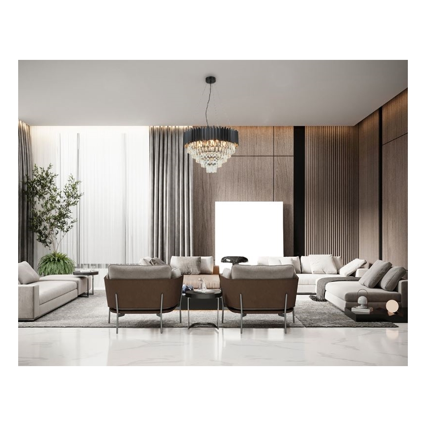 Brilagi - Lustre suspenso por cabo CARLOS 9xE14/40W/230V Ø 60 cm