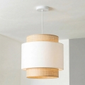 Brilagi - Lustre suspenso por cabo CERIA 1xE27/40W/230V Ø 30 cm bege/branco