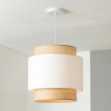 Brilagi - Lustre suspenso por cabo CERIA 1xE27/40W/230V Ø 30 cm bege/branco