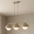 BRILAGI - Lustre suspenso por cabo COSMO 3xE27/60W/230V bege/dourado