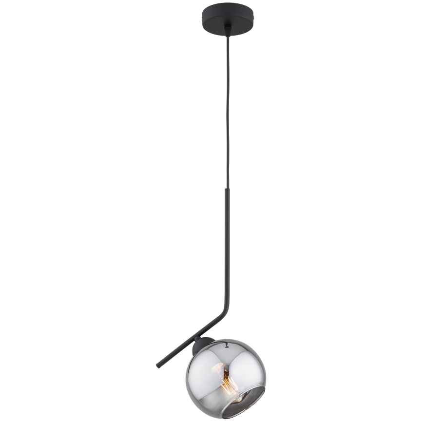 Brilagi - Lustre suspenso por cabo DIOR 1xE27/60W/230V preto/cinzento fumado