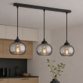 BRILAGI - Lustre suspenso por cabo DIOR 3xE27/60W/230V preto/cinzento fumê