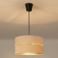 Brilagi - Lustre suspenso por cabo DUO-DUO 1xE27/60W/230V Ø 40 cm creme/dourado