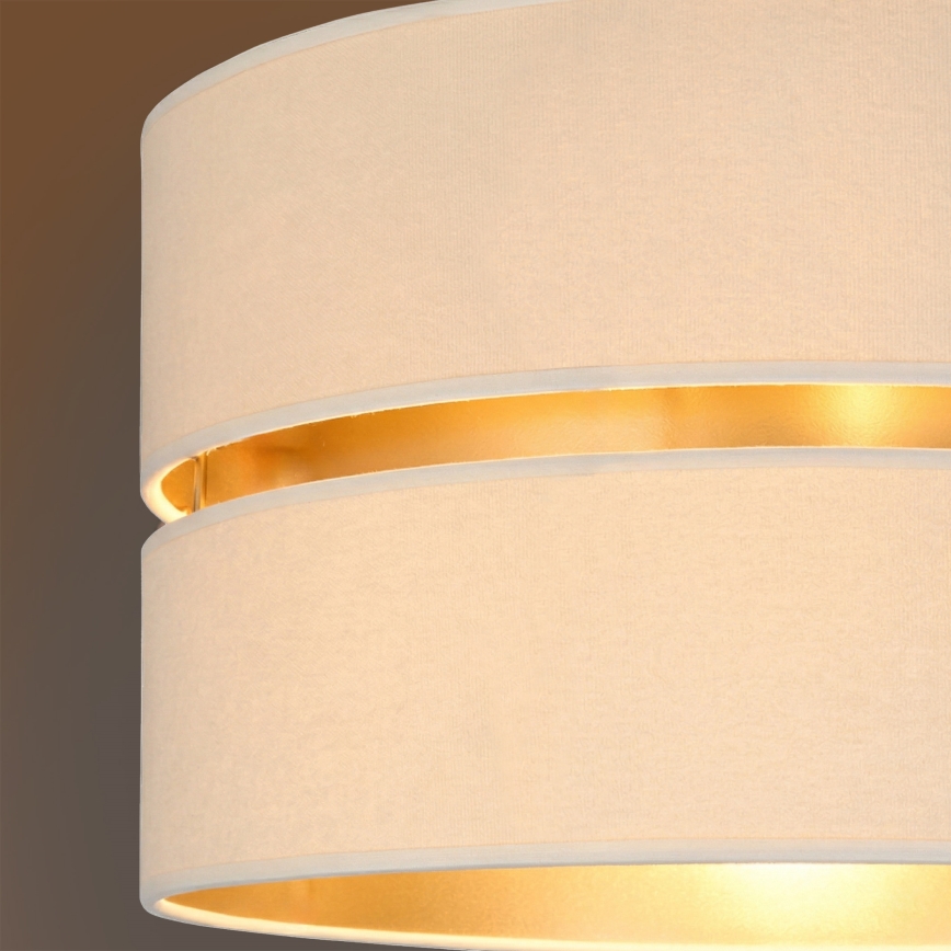 Brilagi - Lustre suspenso por cabo DUO-DUO 1xE27/60W/230V Ø 40 cm creme/dourado