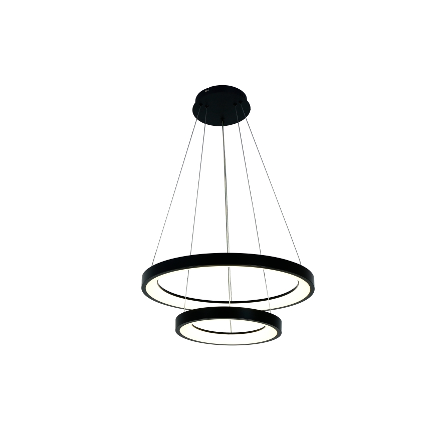 Brilagi - Lustre LED regulável suspenso por cabo FALCON SLIM LED/68W/230V 3000-6500K Ø 50 cm preto + controlo remoto
