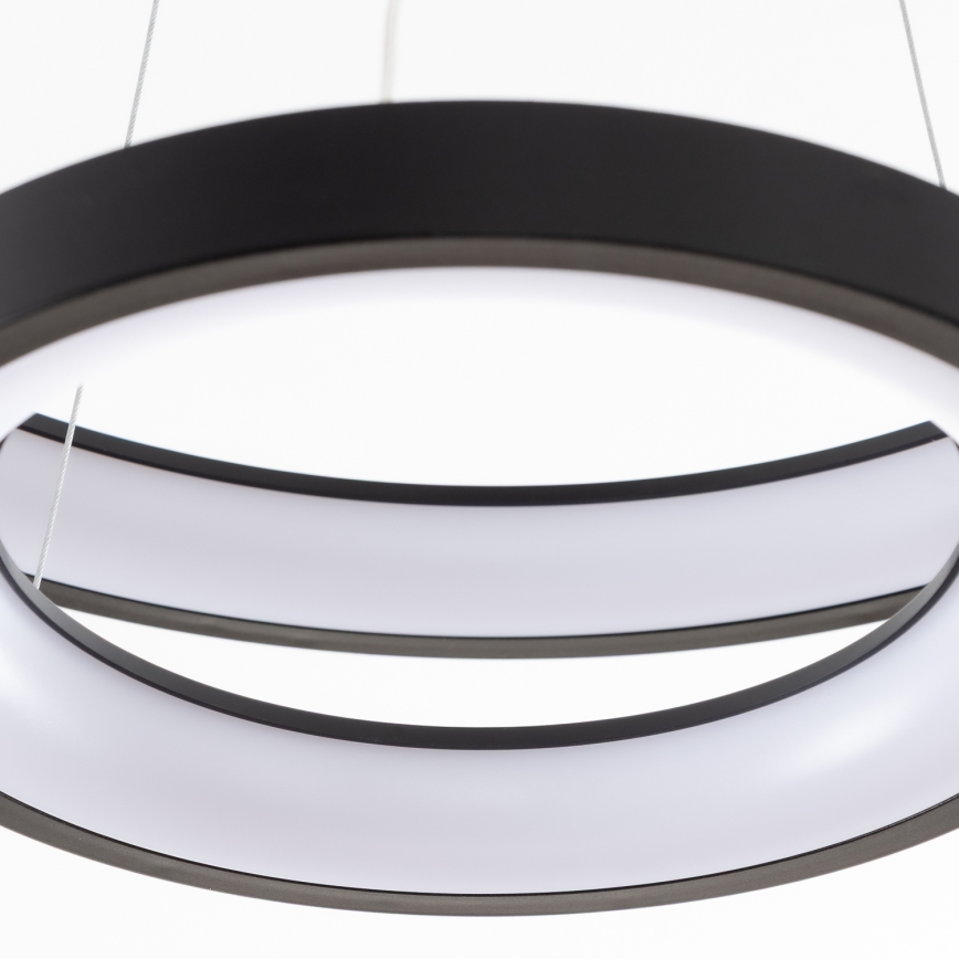 Brilagi - Lustre LED regulável suspenso por cabo FALCON SLIM LED/68W/230V 3000-6500K Ø 50 cm preto + controlo remoto
