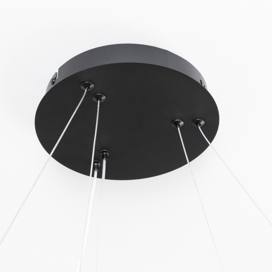 Brilagi - Lustre LED regulável suspenso por cabo FALCON SLIM LED/68W/230V 3000-6500K Ø 50 cm preto + controlo remoto