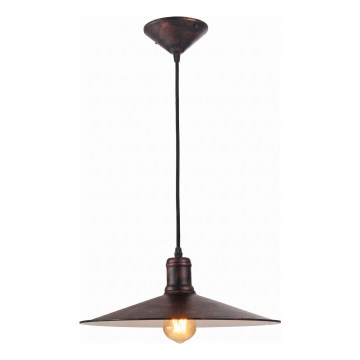 Brilagi - Lustre suspenso por cabo FORGE 1xE27/60W/230V Ø 36 cm cobre/pátina