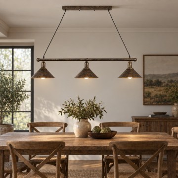 BRILAGI - Lustre suspenso por cabo FORGE 3xE27/60W/230V cobre/pátina