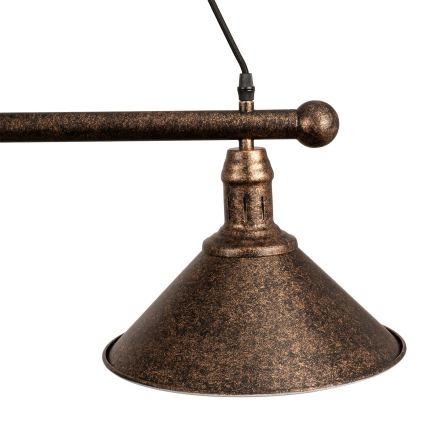 BRILAGI - Lustre suspenso por cabo FORGE 3xE27/60W/230V cobre/pátina