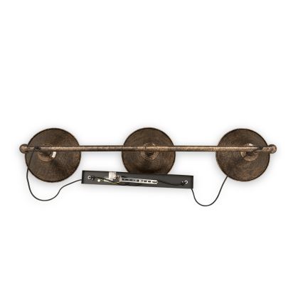 BRILAGI - Lustre suspenso por cabo FORGE 3xE27/60W/230V cobre/pátina