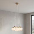 BRILAGI - Lustre suspenso por cabo GLOBE 10xE14/15W/230V branco