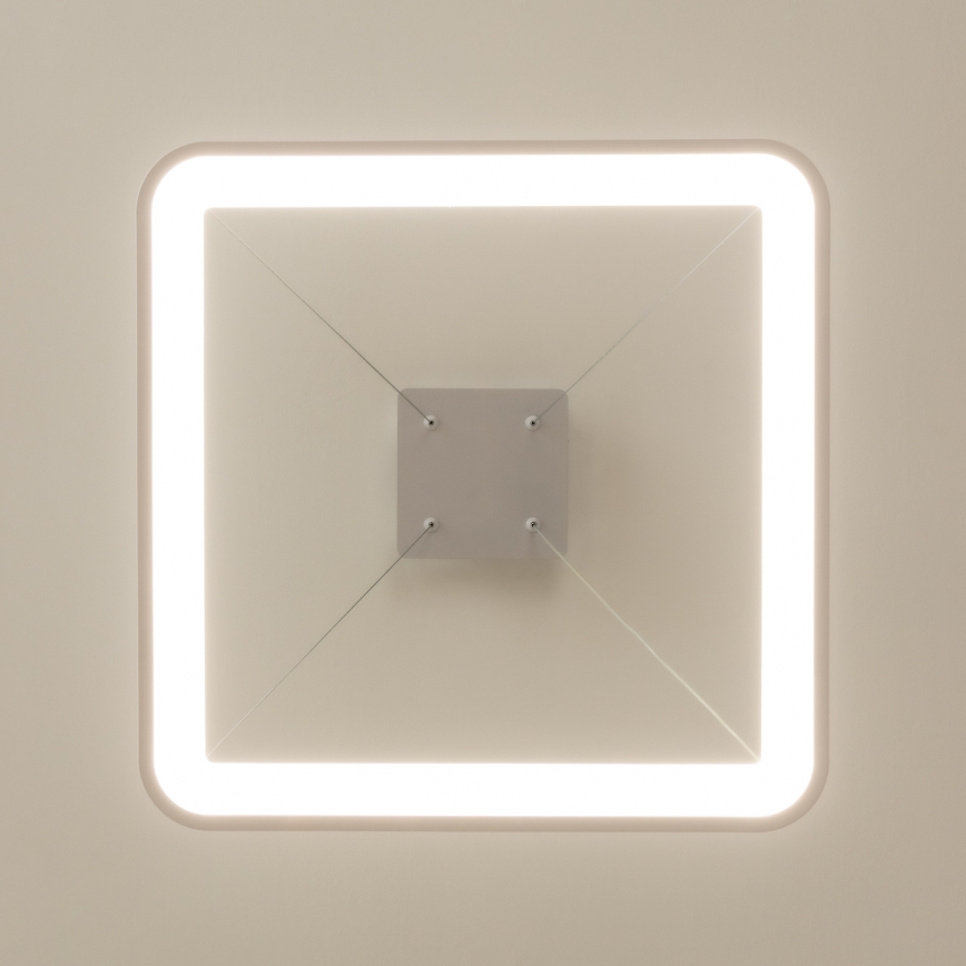 Brilagi - Lustre LED dimável suspenso por cabo FALCON SLIM LED/50W/230V 3000-6500K 50x50 cm branco + controlo remoto