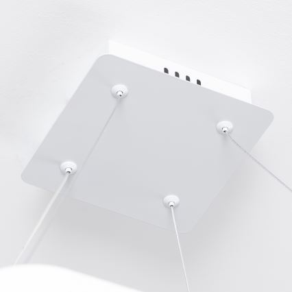 Brilagi - Lustre LED dimável suspenso por cabo FALCON SLIM LED/50W/230V 3000-6500K 50x50 cm branco + controlo remoto