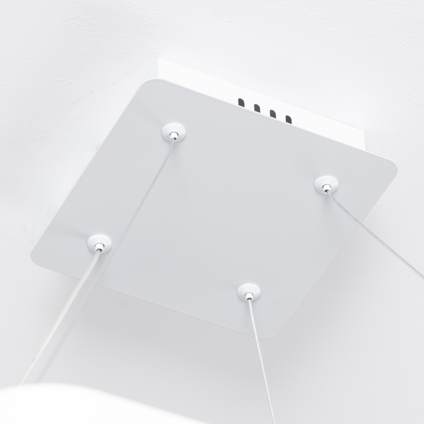 Brilagi - Lustre LED dimável suspenso por cabo FALCON SLIM LED/50W/230V 3000-6500K 50x50 cm branco + controlo remoto