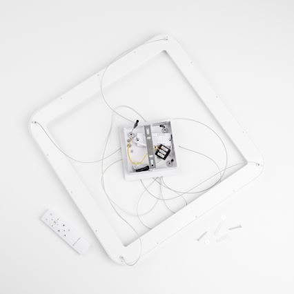 Brilagi - Lustre LED dimável suspenso por cabo FALCON SLIM LED/50W/230V 3000-6500K 50x50 cm branco + controlo remoto