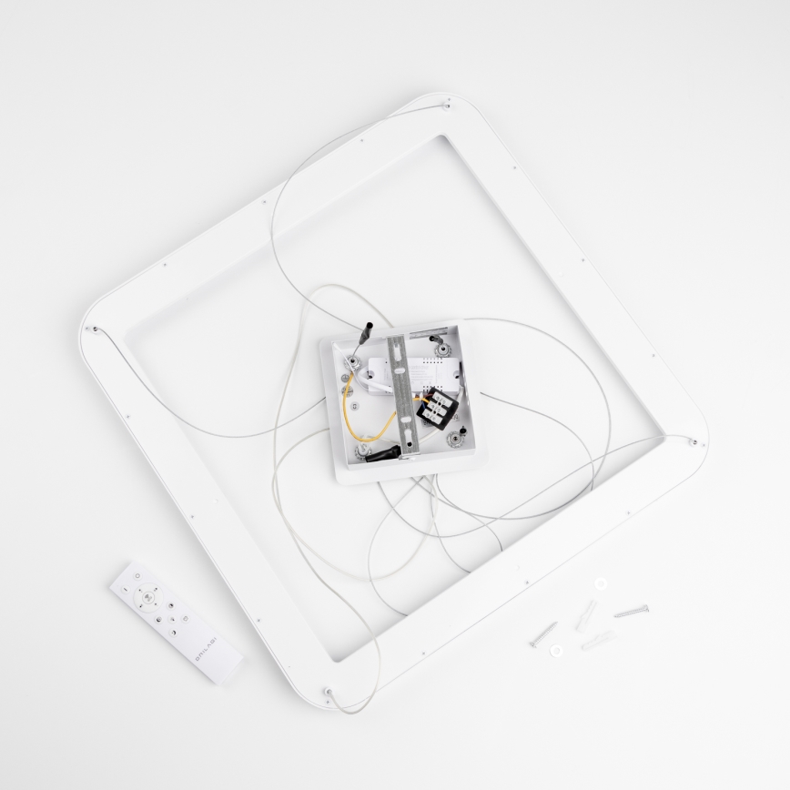 Brilagi - Lustre LED dimável suspenso por cabo FALCON SLIM LED/50W/230V 3000-6500K 50x50 cm branco + controlo remoto