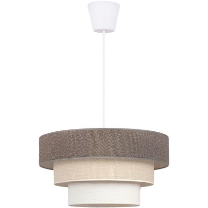Brilagi - Lustre suspenso por cabo LUNETA 1xE27/60W/230V Ø 40 cm cinzento/creme/branco