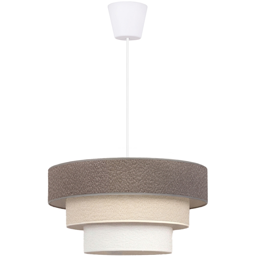 Brilagi - Lustre suspenso por cabo LUNETA 1xE27/60W/230V Ø 40 cm cinzento/creme/branco