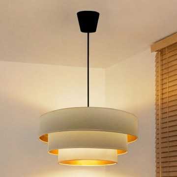 Brilagi - Lustre suspenso por cabo LUNETA 1xE27/60W/230V Ø 40 cm creme/dourado