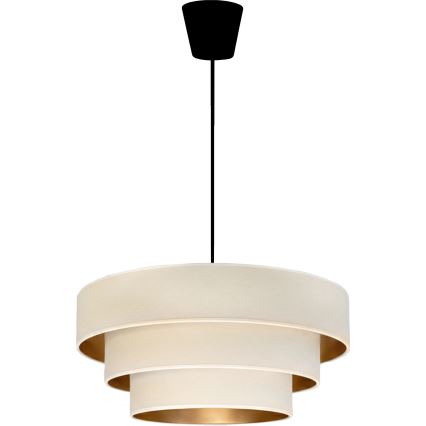 Brilagi - Lustre suspenso por cabo LUNETA 1xE27/60W/230V Ø 40 cm creme/dourado