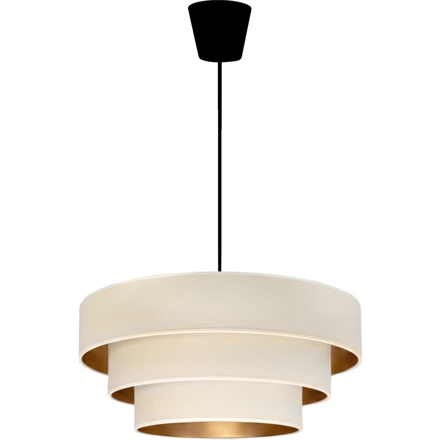 Brilagi - Lustre suspenso por cabo LUNETA 1xE27/60W/230V Ø 40 cm creme/dourado