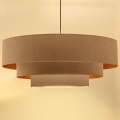 Brilagi - Lustre suspenso por cabo LUNETA 3xE27/60W/230V Ø 80 cm bege/dourado