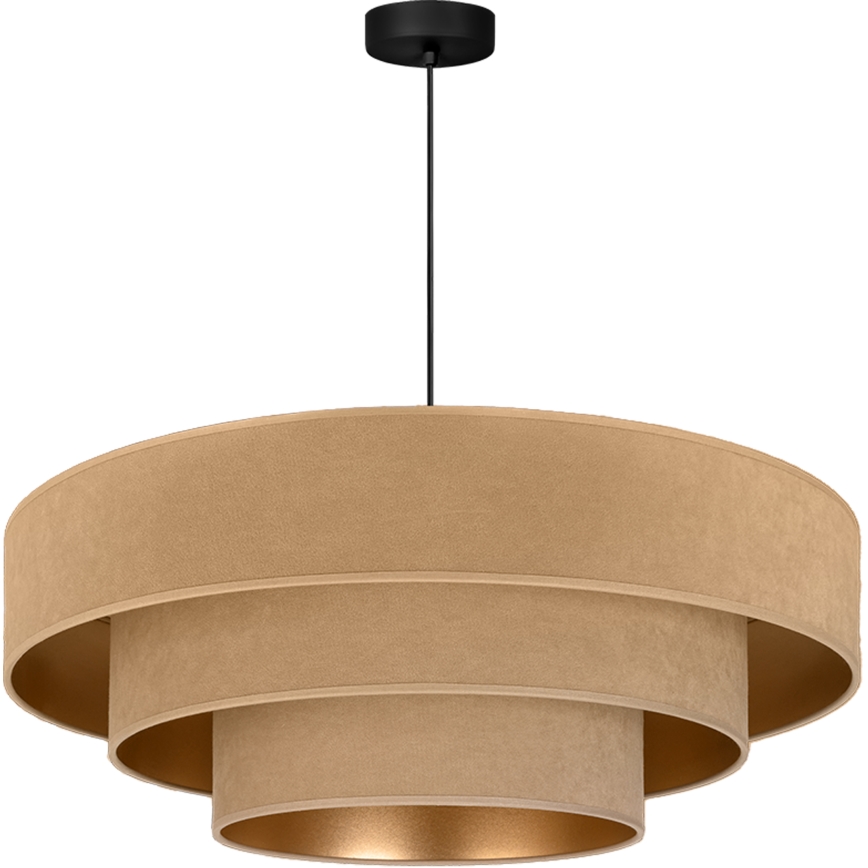 Brilagi - Lustre suspenso por cabo LUNETA 3xE27/60W/230V Ø 80 cm bege/dourado