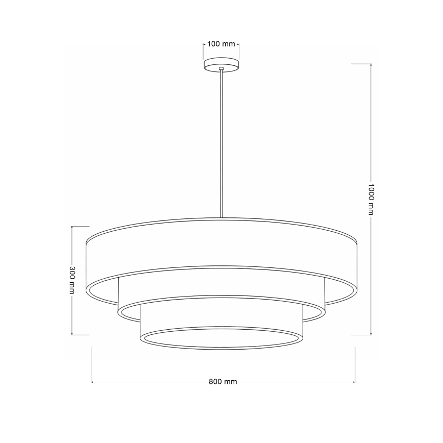 Brilagi - Lustre suspenso por cabo LUNETA 3xE27/60W/230V Ø 80 cm castanho/bege/creme