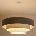 Brilagi - Lustre suspenso por cabo LUNETA 3xE27/60W/230V Ø 80 cm cinzento/creme/branco
