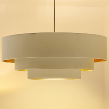 Brilagi - Lustre suspenso por cabo LUNETA 3xE27/60W/230V Ø 80 cm creme/dourado