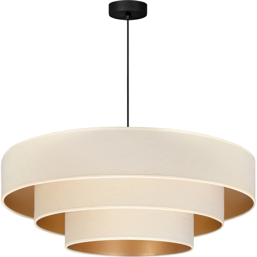 Brilagi - Lustre suspenso por cabo LUNETA 3xE27/60W/230V Ø 80 cm creme/dourado