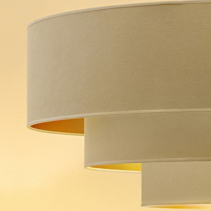 Brilagi - Lustre suspenso por cabo LUNETA 3xE27/60W/230V Ø 80 cm creme/dourado