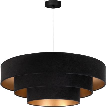 Brilagi - Lustre suspenso por cabo LUNETA 3xE27/60W/230V Ø 80 cm preto/dourado