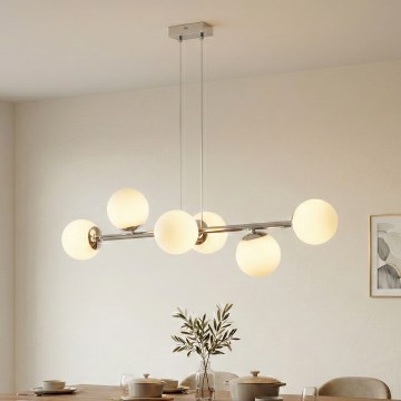 Brilagi - Lustre suspenso por cabo MALONY 6xE14/20W/230V cromo brilhante