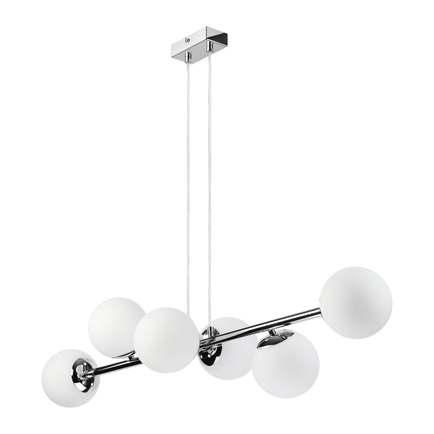 Brilagi - Lustre suspenso por cabo MALONY 6xE14/20W/230V cromo brilhante