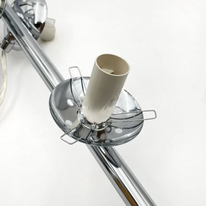 Brilagi - Lustre suspenso por cabo MALONY 6xE14/20W/230V cromo brilhante