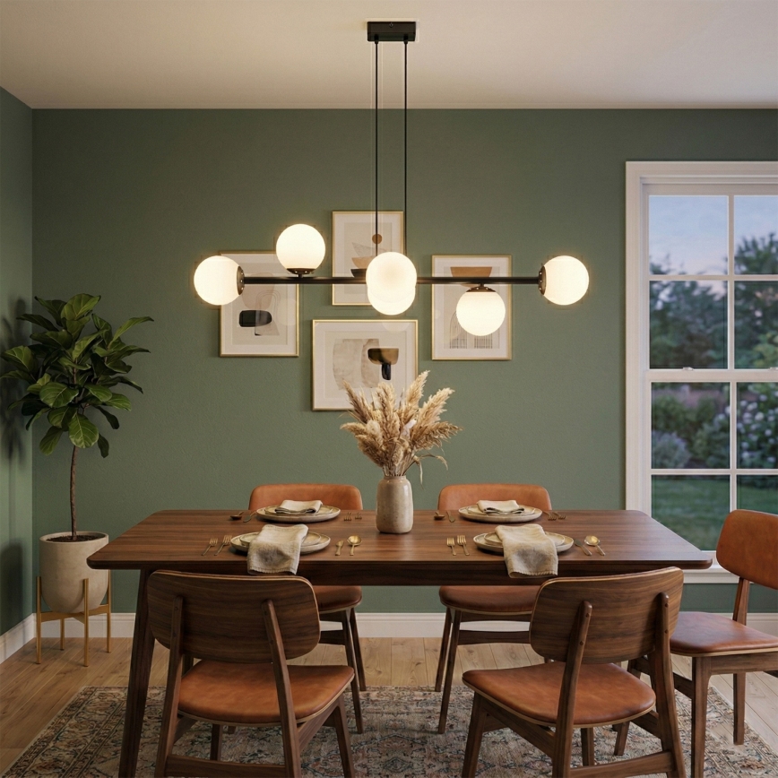 Brilagi - Lustre suspenso por cabo MALONY 6xE14/20W/230V preto