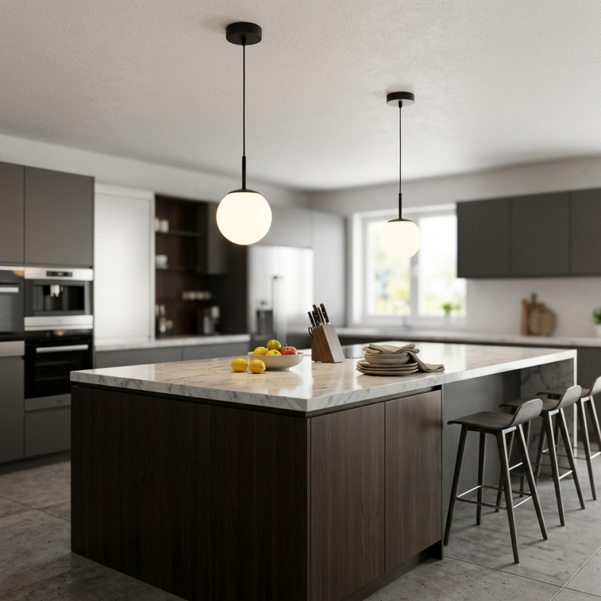 Brilagi - Lustre suspenso por cabo MILO 1xE27/60W/230V preto