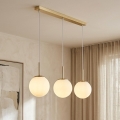 Brilagi - Lustre suspenso por cabo MILO 3xE27/60W/230V dourado