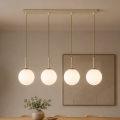 BRILAGI - Lustre suspenso por cabo MILO 4xE27/60W/230V bege/dourado