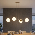 Brilagi - Lustre suspenso por cabo MILO ECRU 4xE27/60W/230V bege/dourado
