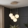 Brilagi - Lustre suspenso por cabo MILO ECRU 4xE27/60W/230V bege/dourado