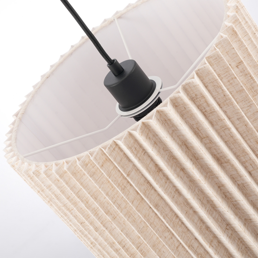 Brilagi - Lustre suspenso por cabo NORDIC WAVE 1xE27/15W/230V diâmetro 32 cm linho/preto