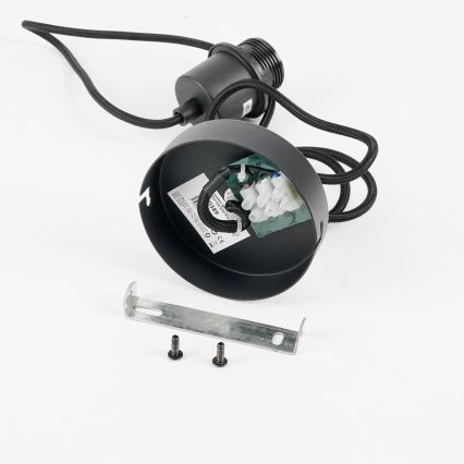 Brilagi - Lustre suspenso por cabo NORDIC WAVE 1xE27/15W/230V diâmetro 32 cm linho/preto