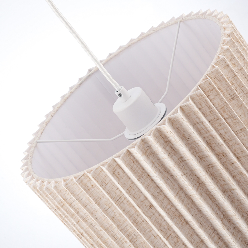 Brilagi - Lustre suspenso por cabo NORDIC WAVE 1xE27/15W/230V Ø 32 cm linho/branco