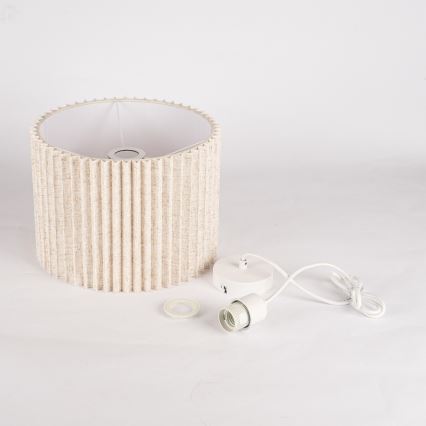 Brilagi - Lustre suspenso por cabo NORDIC WAVE 1xE27/15W/230V Ø 32 cm linho/branco